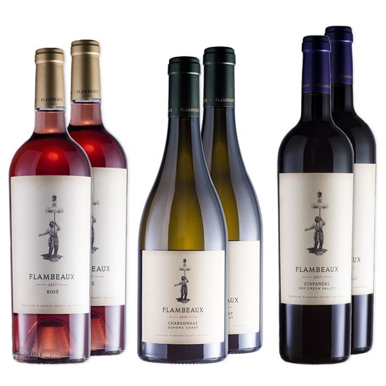 One for Now, One for Later: Flambeaux Wine 6 Bottle Tasting Package