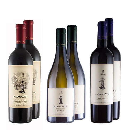 One for Now, One for Later: Flambeaux Wine 6 Bottle Tasting Package